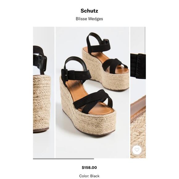 New! Schutz Blisse Platform Wedge Espadrille Chunky Sandal - Size 10 - Picture 6 of 12